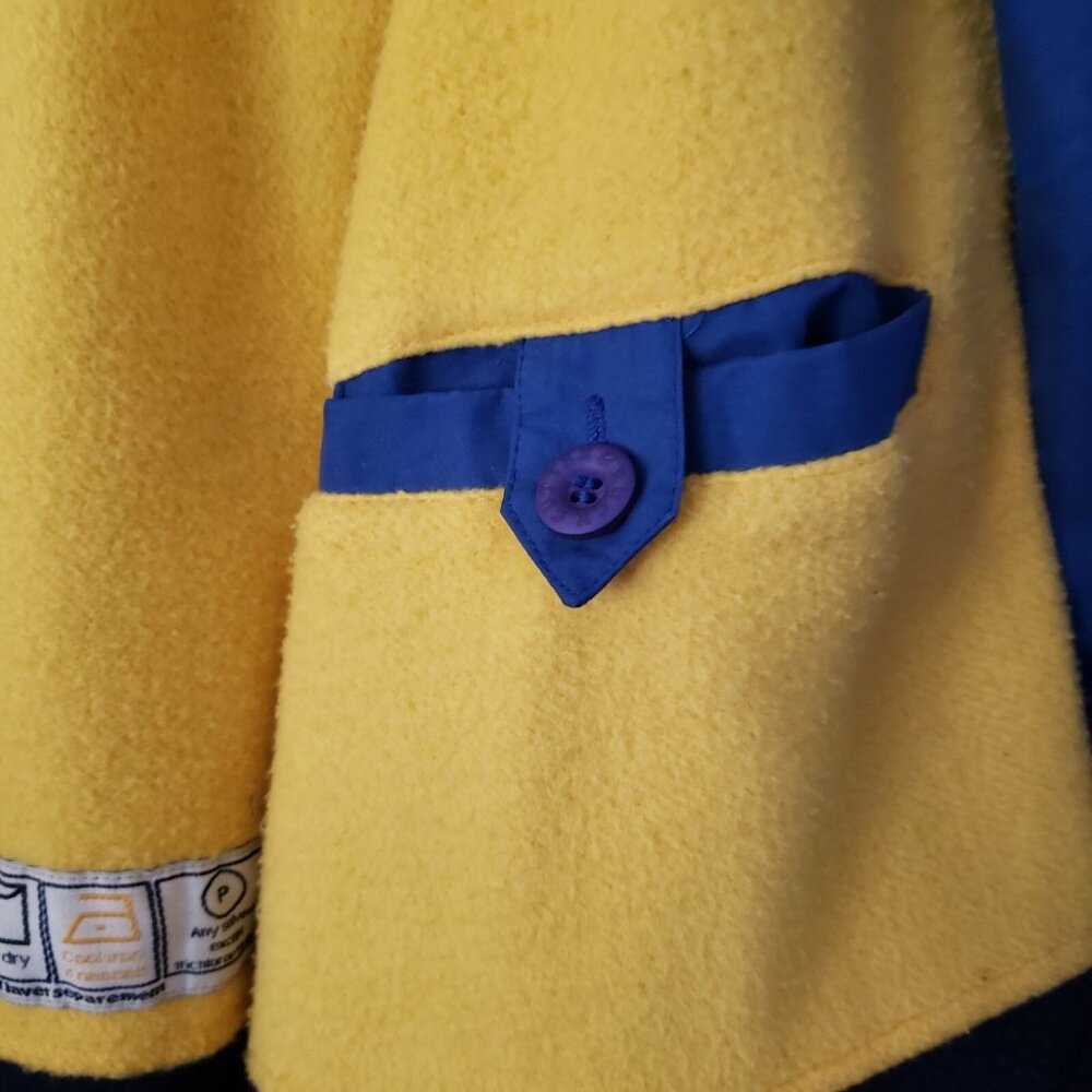 Cutter & Buck Mens L/G Blue Yellow Hooded Jacket - Picture 9 of 12